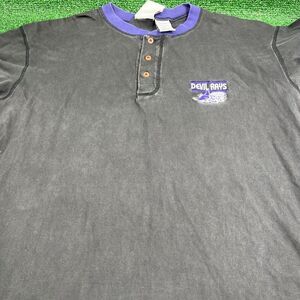 Vintage Tampa Bay Devil Rays Black Purple T-Shirt‎ Mens Size Large Pro Edge